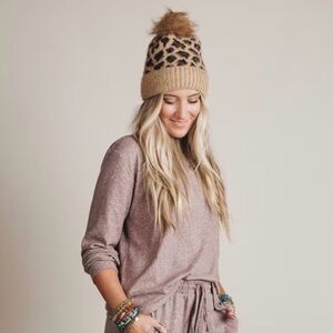 Three Bird Nest Knit Hat